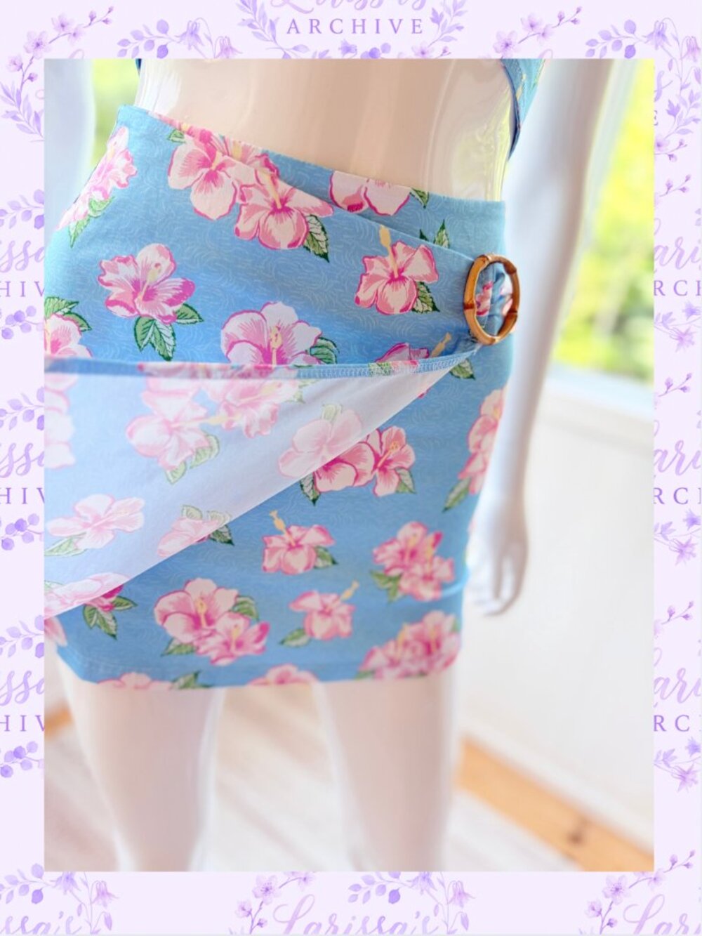 dELiA*s by Dolls Kill | "Long Hot Summer" Hibiscus Two-Piece Set | Size XS - Picture 6 of 16